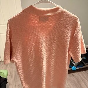 American Eagle Outfitters Coral Textured Top